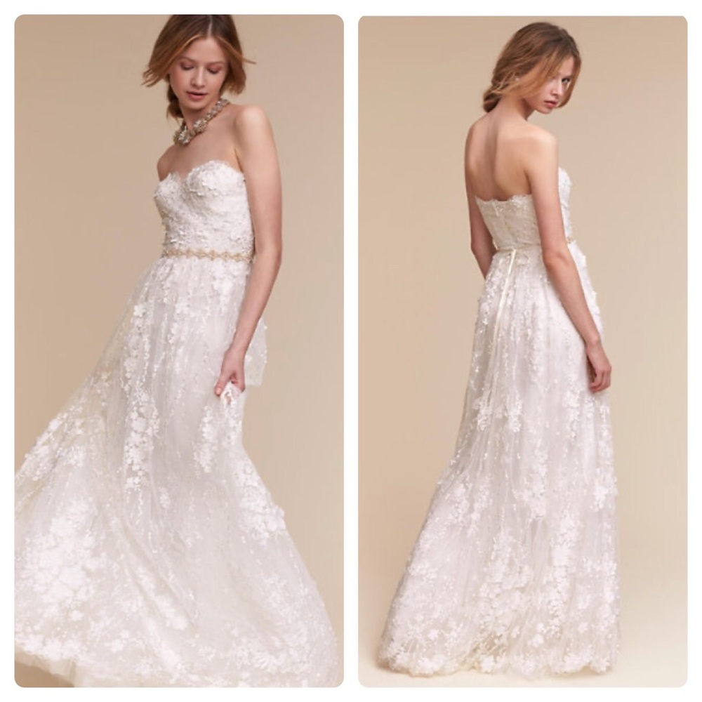 BHLDN Floral Appliqué Gown - Picture 3 of 5